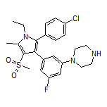 1-[3-[2-(4-Chlorophenyl)-1-ethyl-5-methyl-4-(methylsulfonyl)-3-pyrrolyl]-5-fluorophenyl]piperazine