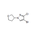 4-Bromo-3-chloro-1-(tetrahydrofuran-3-yl)pyrazole