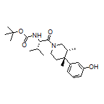 (S)-2-(Boc-amino)-1-[(3R,4R)-4-(3-hydroxyphenyl)-3,4-dimethyl-1-piperidyl]-3-methyl-1-butanone