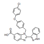 1-[4-(4-Chlorophenoxy)benzyl]-2-(3-indazolyl)benzimidazole-6-carboxylic Acid