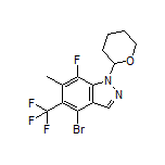 4-Bromo-7-fluoro-6-methyl-1-(tetrahydro-2H-pyran-2-yl)-5-(trifluoromethyl)-1H-indazole