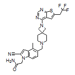 2-[2-Cyano-4-methyl-5-[[2-[6-(2,2,2-trifluoroethyl)thieno[2,3-d]pyrimidin-4-yl]-2,7-diazaspiro[3.5]nonan-7-yl]methyl]-1-indolyl]acetamide