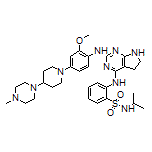 N-Isopropyl-2-[[2-[[2-methoxy-4-[4-(4-methyl-1-piperazinyl)-1-piperidyl]phenyl]amino]-6,7-dihydro-5H-pyrrolo[2,3-d]pyrimidin-4-yl]amino]benzenesulfonamide