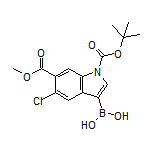 1-Boc-5-chloro-6-(methoxycarbonyl)indole-3-boronic Acid