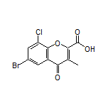 6-Bromo-8-chloro-3-methyl-4-oxo-4H-chromene-2-carboxylic Acid