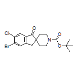 1’-Boc-5-bromo-6-chloro-1-oxo-1,3-dihydrospiro[indene-2,4’-piperidine]