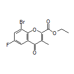 Ethyl 8-Bromo-6-fluoro-3-methyl-4-oxo-4H-chromene-2-carboxylate