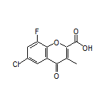 6-Chloro-8-fluoro-3-methyl-4-oxo-4H-chromene-2-carboxylic Acid