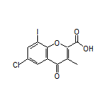 6-Chloro-8-iodo-3-methyl-4-oxo-4H-chromene-2-carboxylic Acid