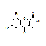 8-Bromo-6-chloro-3-methyl-4-oxo-4H-chromene-2-carboxylic Acid