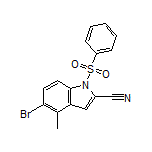 5-Bromo-4-methyl-1-(phenylsulfonyl)-1H-indole-2-carbonitrile