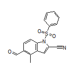 5-Formyl-4-methyl-1-(phenylsulfonyl)-1H-indole-2-carbonitrile