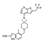 4-Methyl-5-[[2-[6-(2,2,2-trifluoroethyl)thieno[2,3-d]pyrimidin-4-yl]-2,7-diazaspiro[3.5]nonan-7-yl]methyl]-1H-indole-2-carbonitrile