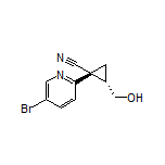 (1R,2S)-1-(5-Bromopyridin-2-yl)-2-(hydroxymethyl)cyclopropanecarbonitrile