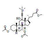 12-Hydroxy-17-[(R)-5-methoxy-5-oxo-2-pentyl]-10,13-dimethyl-12-[(trimethylsilyl)ethynyl]hexadecahydro-1H-cyclopenta[a]phenanthrene-3,7-diyl (3R,5S,7R,8R,9S,10S,13R,14S,17R)-Diacetate