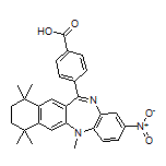 4-(5,7,7,10,10-Pentamethyl-2-nitro-7,8,9,10-tetrahydro-5H-benzo[b]naphtho[2,3-e][1,4]diazepin-12-yl)benzoic Acid