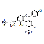 4’-Chloro-6-[(4-chlorobenzyl)oxy]-3-[1-methyl-3-(trifluoromethyl)-5-pyrazolyl]-3’-(trifluoromethyl)-[1,1’-biphenyl]-2-ol