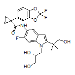 (R)-1-(2,2-Difluorobenzo[d][1,3]dioxol-5-yl)-N-[1-(2,3-dihydroxypropyl)-6-fluoro-2-(1-hydroxy-2-methyl-2-propyl)-5-indolyl]cyclopropanecarboxamide