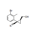 (1R,2S)-1-(3-Bromo-2-methylphenyl)-2-(hydroxymethyl)cyclopropanecarbonitrile