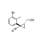 (1S,2R)-1-(3-Bromo-2-methylphenyl)-2-(hydroxymethyl)cyclopropanecarbonitrile