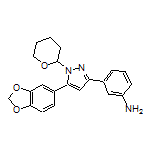 3-[5-(Benzo[d][1,3]dioxol-5-yl)-1-(tetrahydro-2H-pyran-2-yl)-3-pyrazolyl]aniline