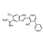 6-Chloro-2-(2-hydroxy-3-biphenylyl)-1H-indole-5-carboximidamide