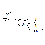 Ethyl 3-(Cyanomethyl)-7-(2,2-dimethyltetrahydro-2H-pyran-4-yl)indolizine-2-carboxylate