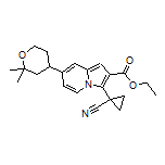 Ethyl 3-(1-Cyanocyclopropyl)-7-(2,2-dimethyltetrahydro-2H-pyran-4-yl)indolizine-2-carboxylate