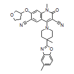 1-Methyl-4-[4-methyl-4-(5-methyl-2-benzoxazolyl)-1-piperidyl]-2-oxo-7-[(3-tetrahydrofuryl)oxy]-1,2-dihydroquinoline-3,6-dicarbonitrile