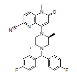 8-[(2S,5R)-4-[Bis(4-fluorophenyl)methyl]-2,5-dimethyl-1-piperazinyl]-5-methyl-6-oxo-5,6-dihydro-1,5-naphthyridine-2-carbonitrile