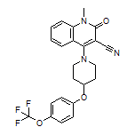 1-Methyl-2-oxo-4-[4-[4-(trifluoromethoxy)phenoxy]-1-piperidyl]-1,2-dihydroquinoline-3-carbonitrile