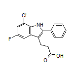 3-(7-Chloro-5-fluoro-2-phenyl-3-indolyl)propanoic Acid