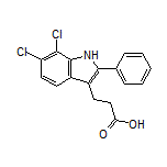 3-(6,7-Dichloro-2-phenyl-3-indolyl)propanoic Acid