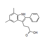 3-(5,7-Dimethyl-2-phenyl-3-indolyl)propanoic Acid