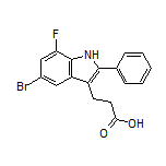 3-(5-Bromo-7-fluoro-2-phenyl-3-indolyl)propanoic Acid