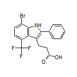 3-[7-Bromo-2-phenyl-4-(trifluoromethyl)-3-indolyl]propanoic Acid