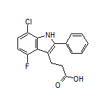 3-(7-Chloro-4-fluoro-2-phenyl-3-indolyl)propanoic Acid