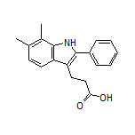 3-(6,7-Dimethyl-2-phenyl-3-indolyl)propanoic Acid