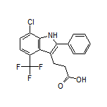 3-[7-Chloro-2-phenyl-4-(trifluoromethyl)-3-indolyl]propanoic Acid