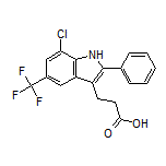 3-[7-Chloro-2-phenyl-5-(trifluoromethyl)-3-indolyl]propanoic Acid