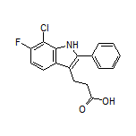 3-(7-Chloro-6-fluoro-2-phenyl-3-indolyl)propanoic Acid