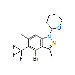 4-Bromo-3,6-dimethyl-1-(tetrahydro-2H-pyran-2-yl)-5-(trifluoromethyl)-1H-indazole