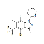 4-Bromo-7-fluoro-3,6-dimethyl-1-(tetrahydro-2H-pyran-2-yl)-5-(trifluoromethyl)-1H-indazole