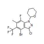 4-Bromo-3-chloro-7-fluoro-6-methyl-1-(tetrahydro-2H-pyran-2-yl)-5-(trifluoromethyl)-1H-indazole