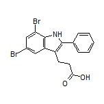 3-(5,7-Dibromo-2-phenyl-3-indolyl)propanoic Acid