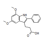 3-(5,7-Dimethoxy-2-phenyl-3-indolyl)propanoic Acid