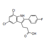 3-[5,7-Dichloro-2-(4-fluorophenyl)-3-indolyl]propanoic Acid