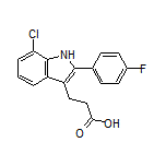 3-[7-Chloro-2-(4-fluorophenyl)-3-indolyl]propanoic Acid