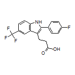 3-[2-(4-Fluorophenyl)-5-(trifluoromethyl)-3-indolyl]propanoic Acid