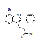 3-[7-Bromo-2-(4-fluorophenyl)-3-indolyl]propanoic Acid